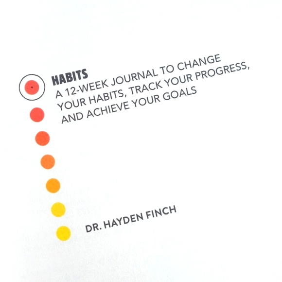 Habits 12 Week Journal To Change Your Habits Achieve Goals Book Dr Hayden Finch - Picture 5 of 14